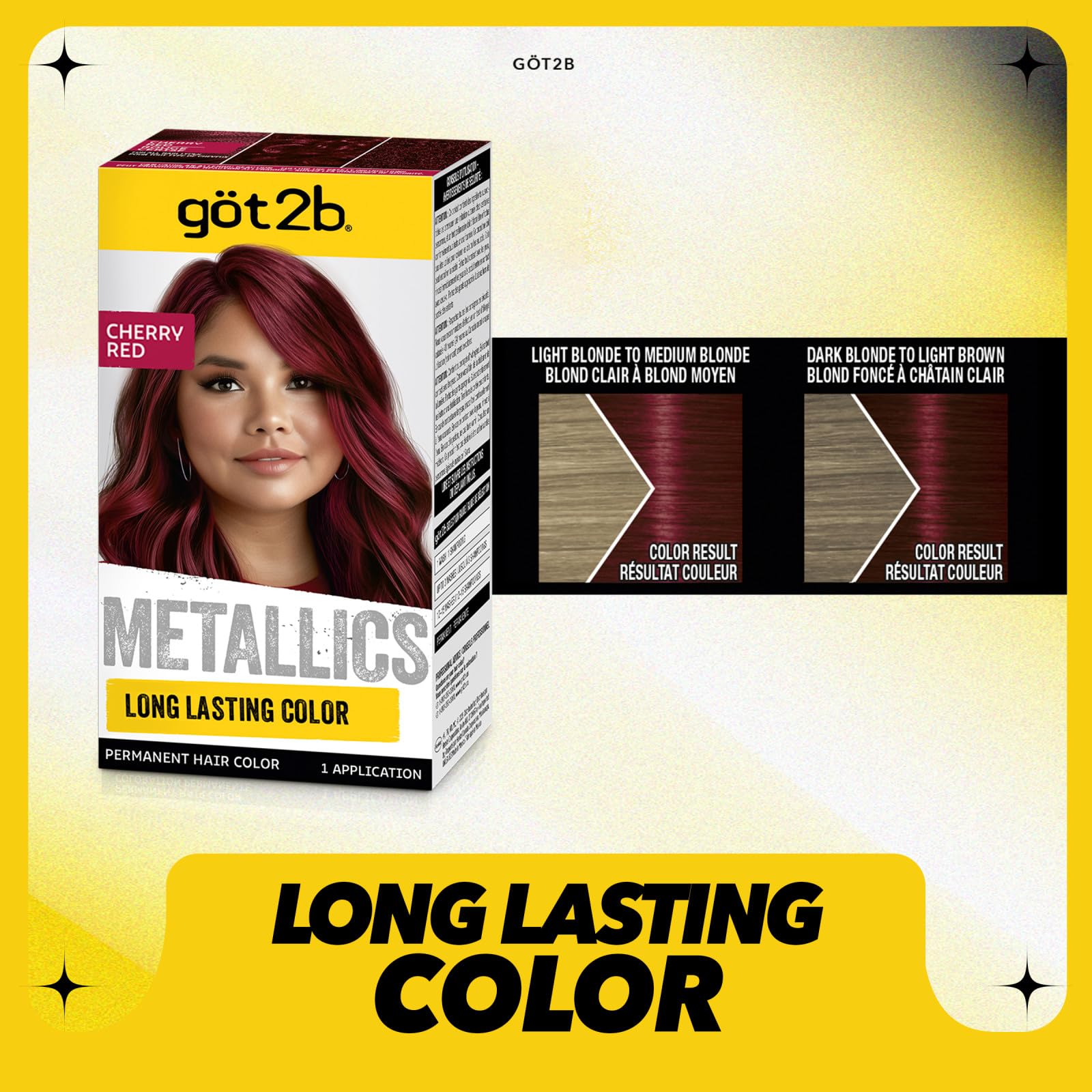 Amazon.com : got2b Metallics Permanent Hair Dye, Cherry Red M70