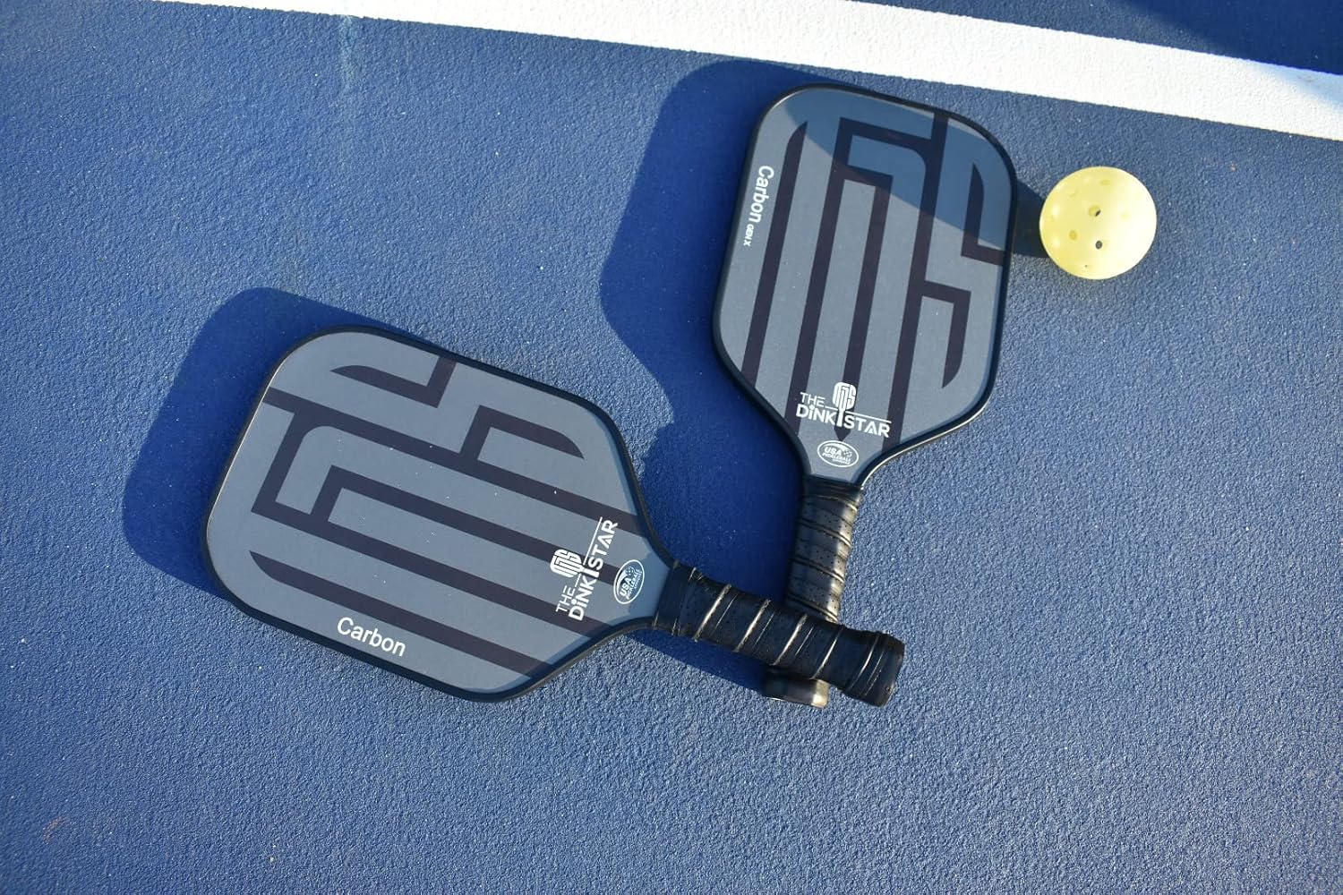 Pickleball Paddle | Polypropylene Core Raw Carbon Fiber Surface| Paddles Designed in Texas