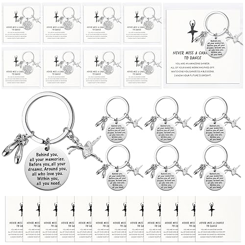 Sureio 16 Sets/24 Sets Ballerina Dance Keychain Recital Gift for