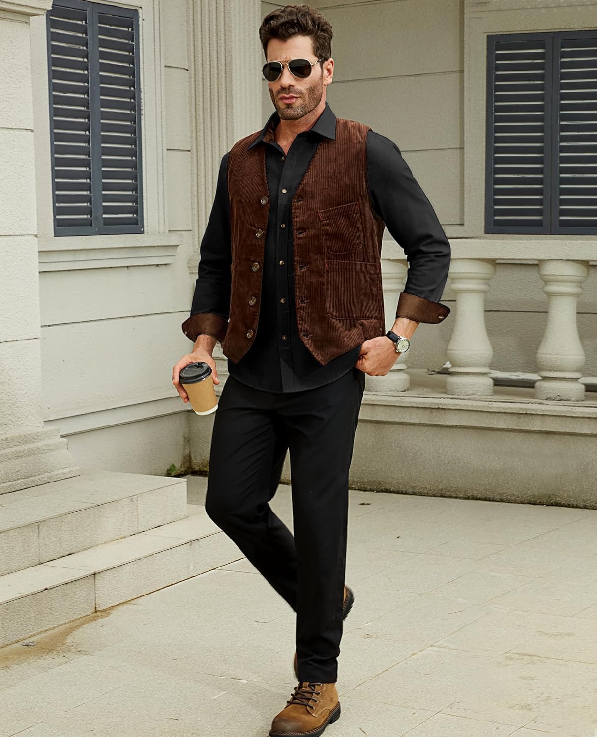 Lion Nardo Flannel Shirt for Men Long Sleeve Mens Dress Shirts Cotton Casual Button Down Shirt Big Work Shacket Jackets - Image 5