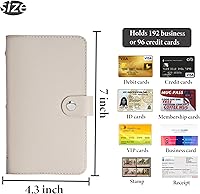 Vista 4 de lizimandu Libro Tarjetero para Tarjetas de Visita, Estuche Libro de Tarjetas de Visita de Cuero PU, Carpeta Organizadora para Tarjetas