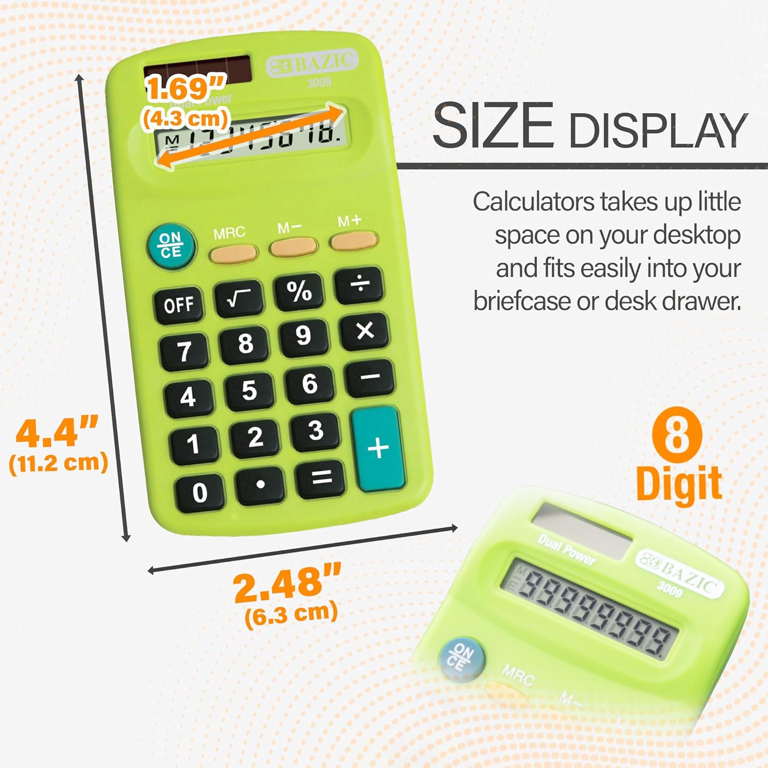 BAZIC Pocket Size Calculators Teaching Material (3009-24)