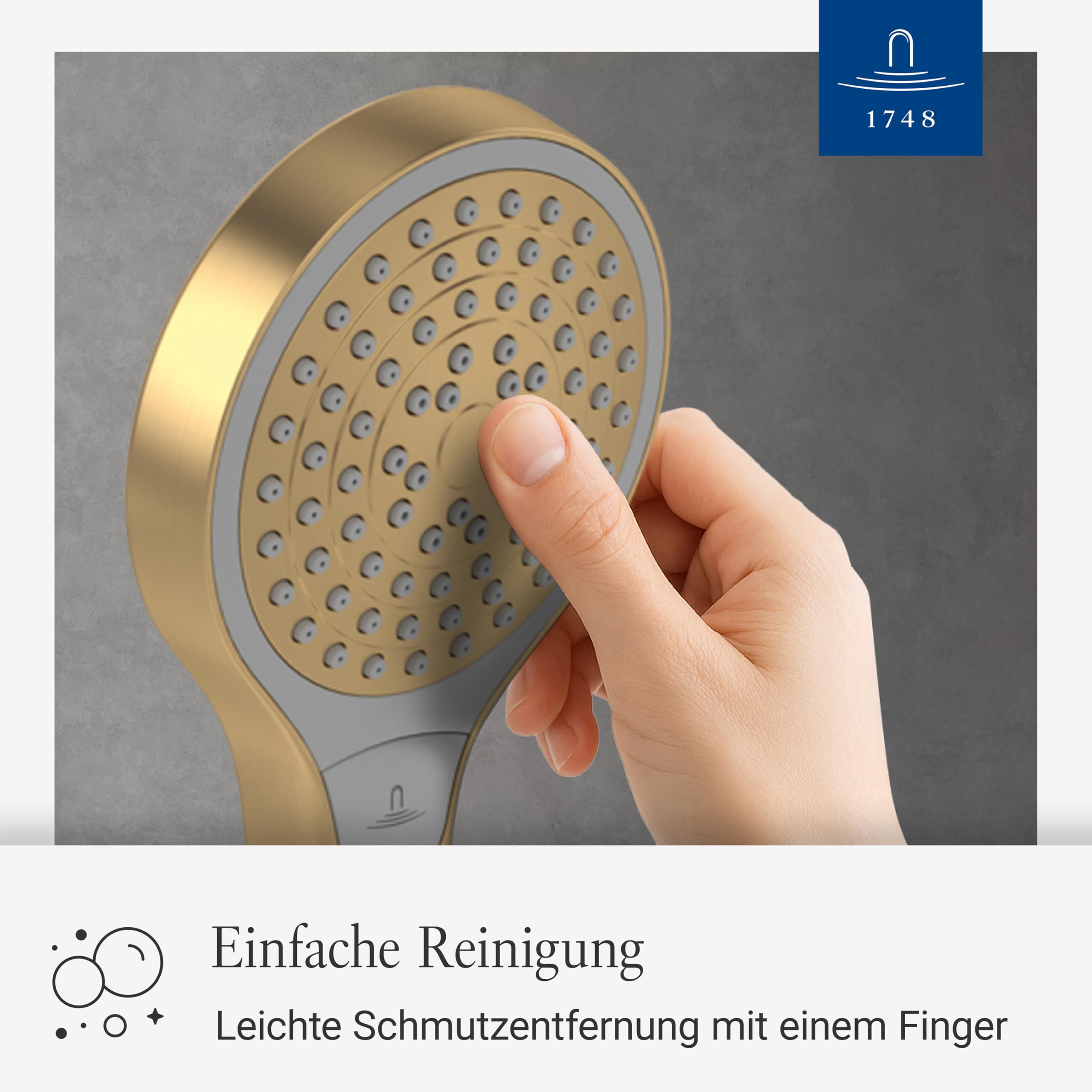 Villeroy & Boch Verve Showers Handbrause – Brushed Gold
