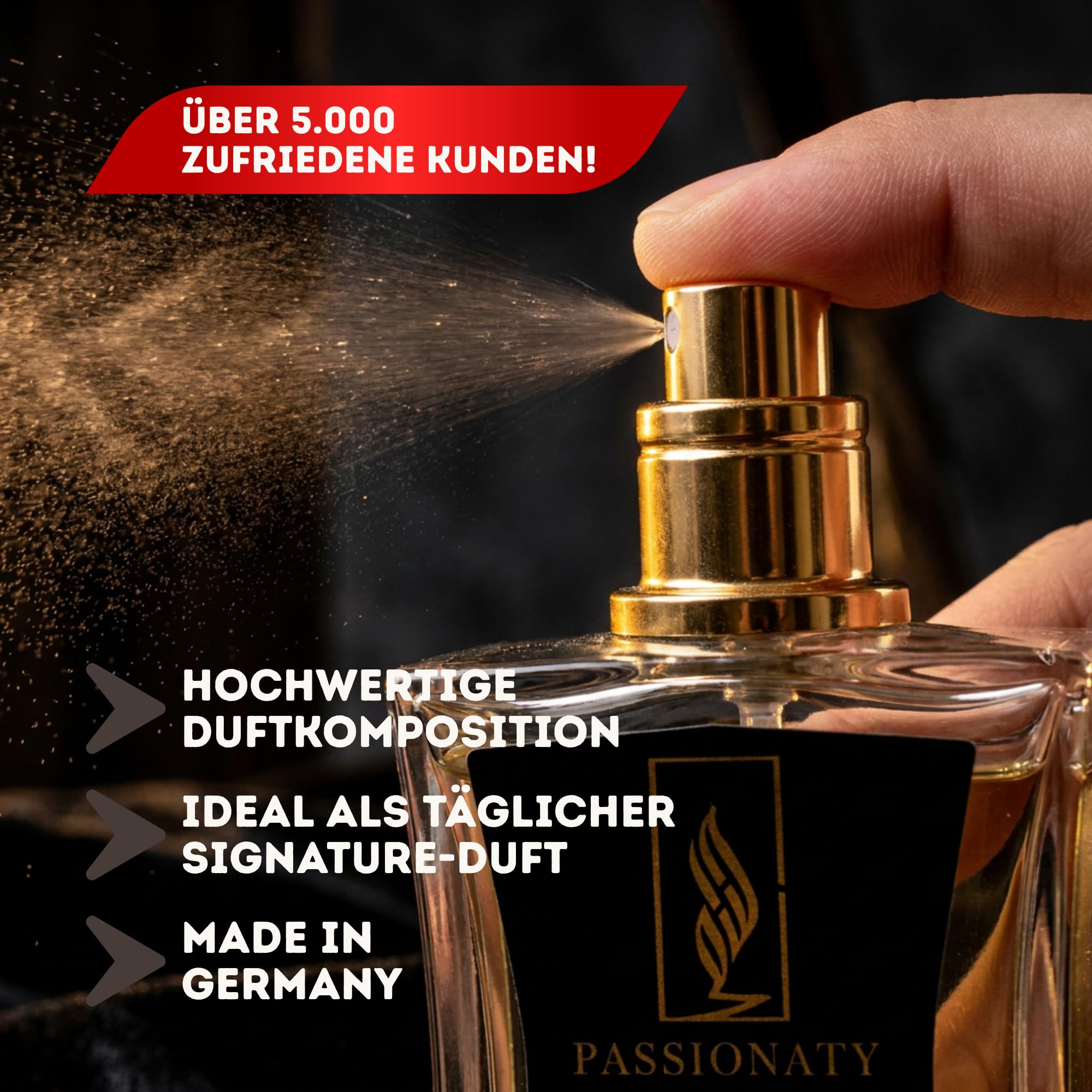 Passionaty Alpha Noir Homme | Männerparfüm mit Pheromon Öl | Eau de Toilette für Herren | Warm-Sinnlicher Duft mit Charakter | perfekt für den Alltag oder Date