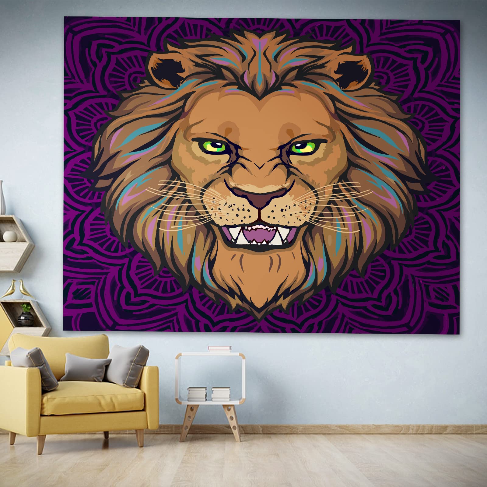QGHOT Arazzo trippy, da appendere alla parete con ragazze alla luce nera, sexy da donna, si illumina al buio, decorazione artistica da parete per