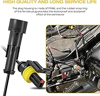Vista 7 de RDBS Kit de 10 conectores de cable eléctrico de 1 clavija, enchufe macho y hembra impermeables de 1 vía para automóvil, camión, motocicleta, barco