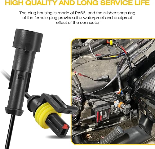 Miniatura 7 de RDBS Kit de 10 conectores de cable eléctrico de 1 clavija, enchufe macho y hembra impermeables de 1 vía para automóvil, camión, motocicleta, barco