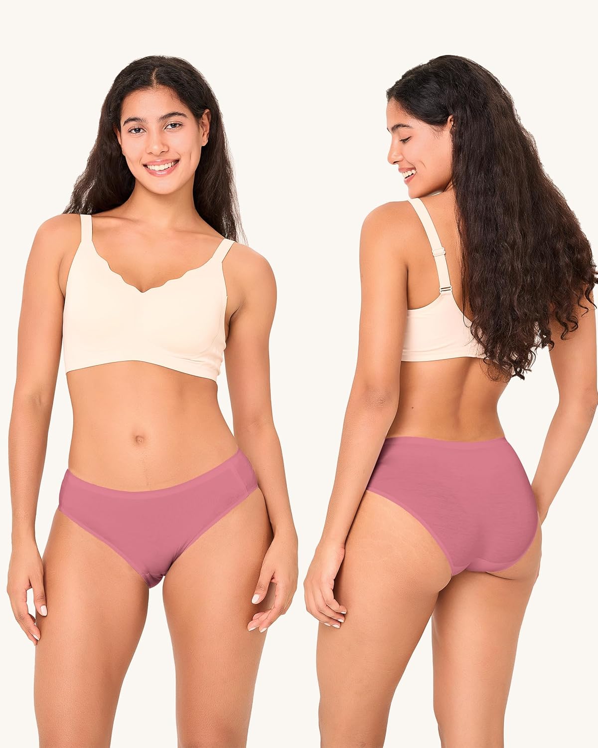 BAMBOO COOL Women's No Show Bikini Seamless Underwear for Women Low Waisted Non-marking Stretch Panties Full Coverage,6 Pack - Image 2