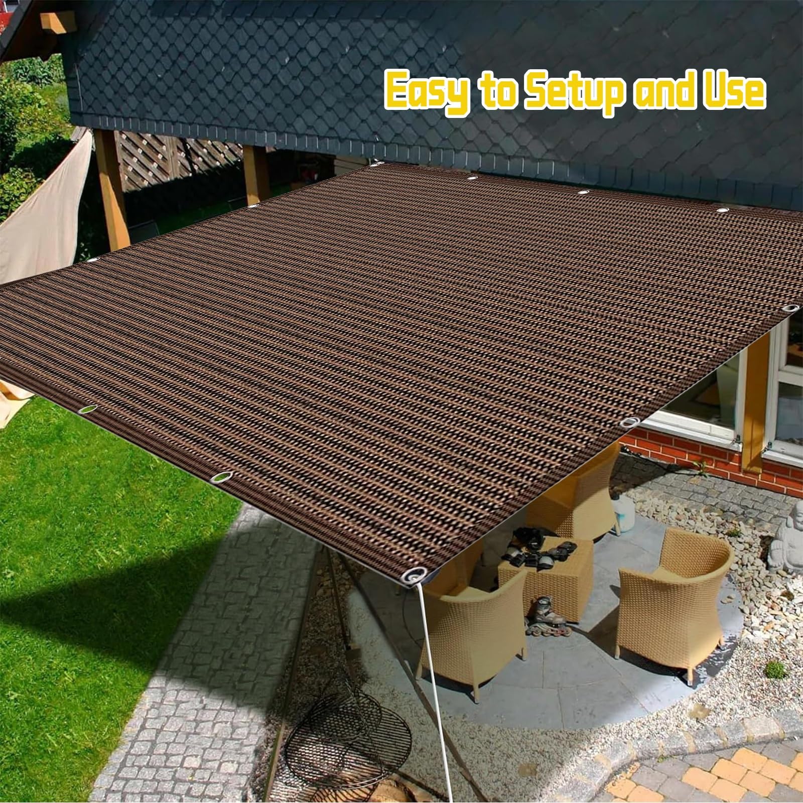 Sonnensegel 8x8 M HDPE – UV-Schutz & Wasserdicht Für Garten & Terrasse