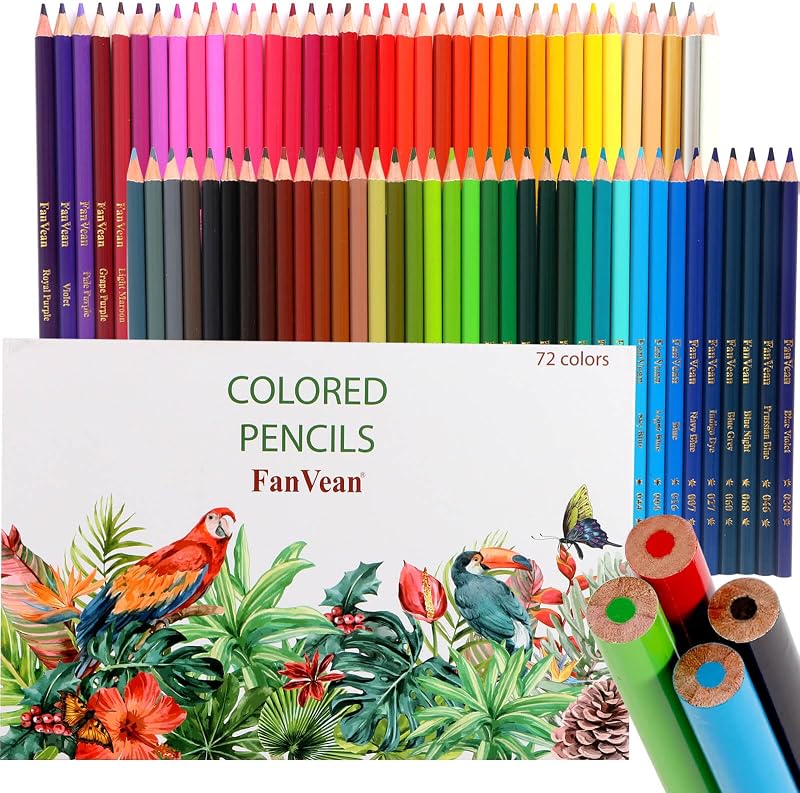Colored Pencils for Adult Coloring Books: Color Pencil set Art Supplies Gift for Adults & Kids 72 Count