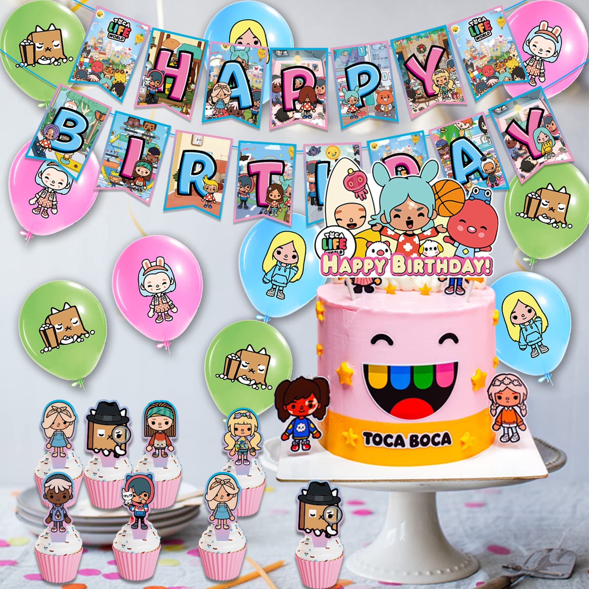 50Pcs Toca Boca Birthday Party Supplies Toca Boca Party Supplies