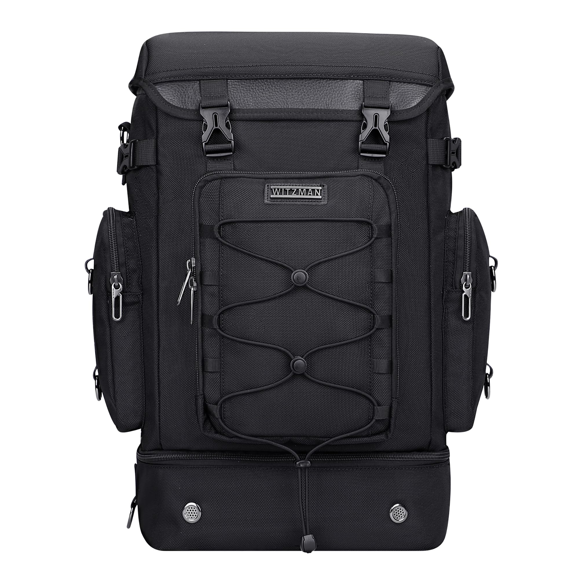 WITZMAN Travel Backpack for Men Women Carry on Bags for Airline Approved Convertible Duffle Luggage Backpack Shoe Compartment (B691 Classic Black)