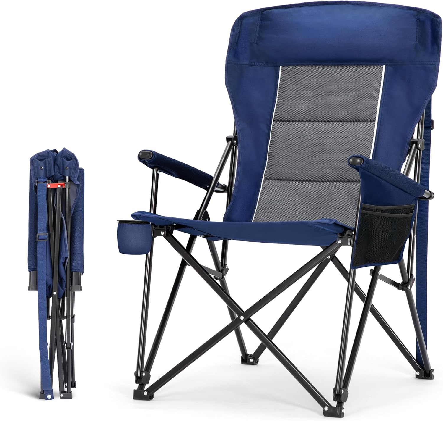 High Point Sports Heavy-Duty Camping Chair for 500 lbs – Padded & Portable