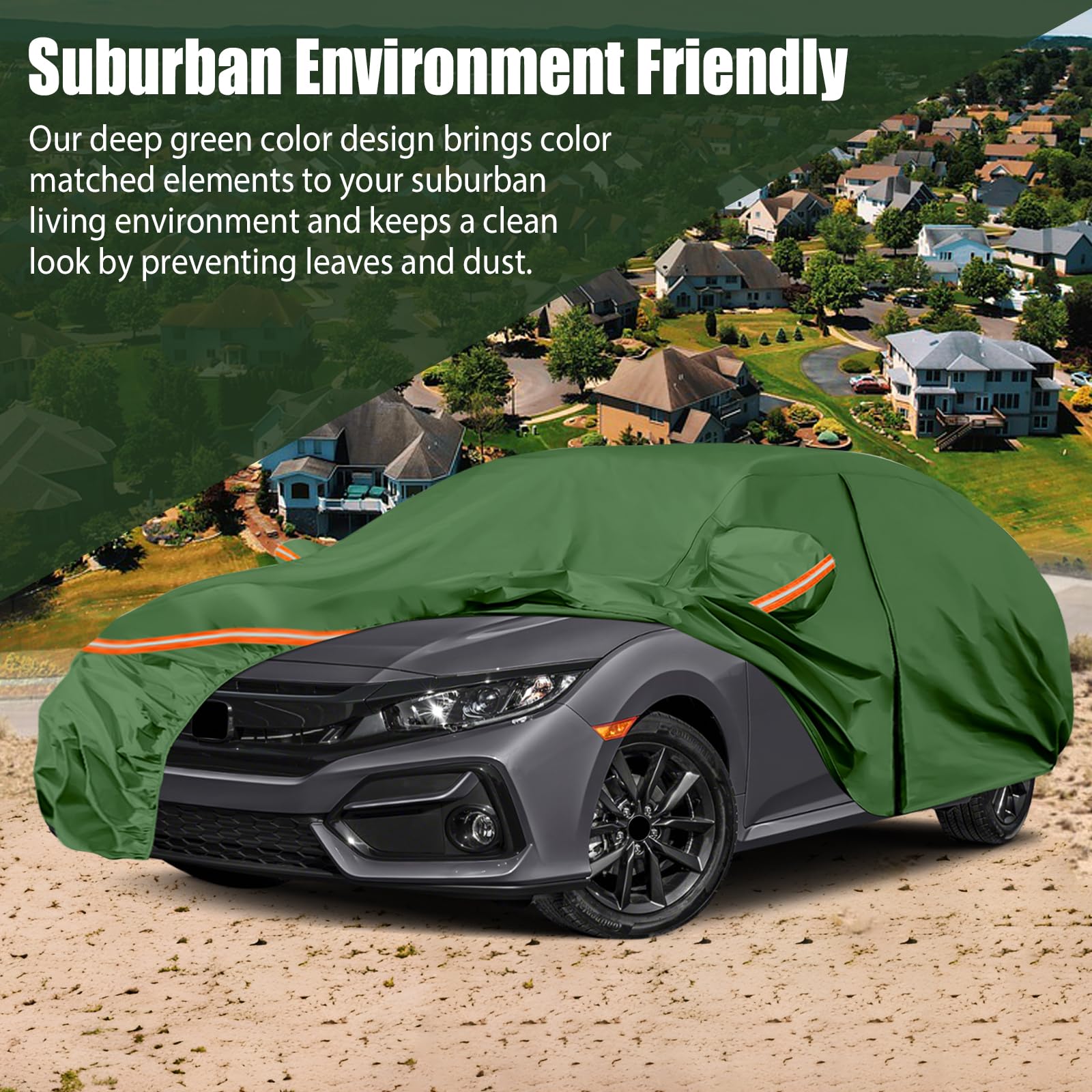 Waterproof Car Covers Replace for 2011-2025 Honda Civic Multilayer Heavy Duty with Cotton Liner All Weather Custom-fit Car — view 4