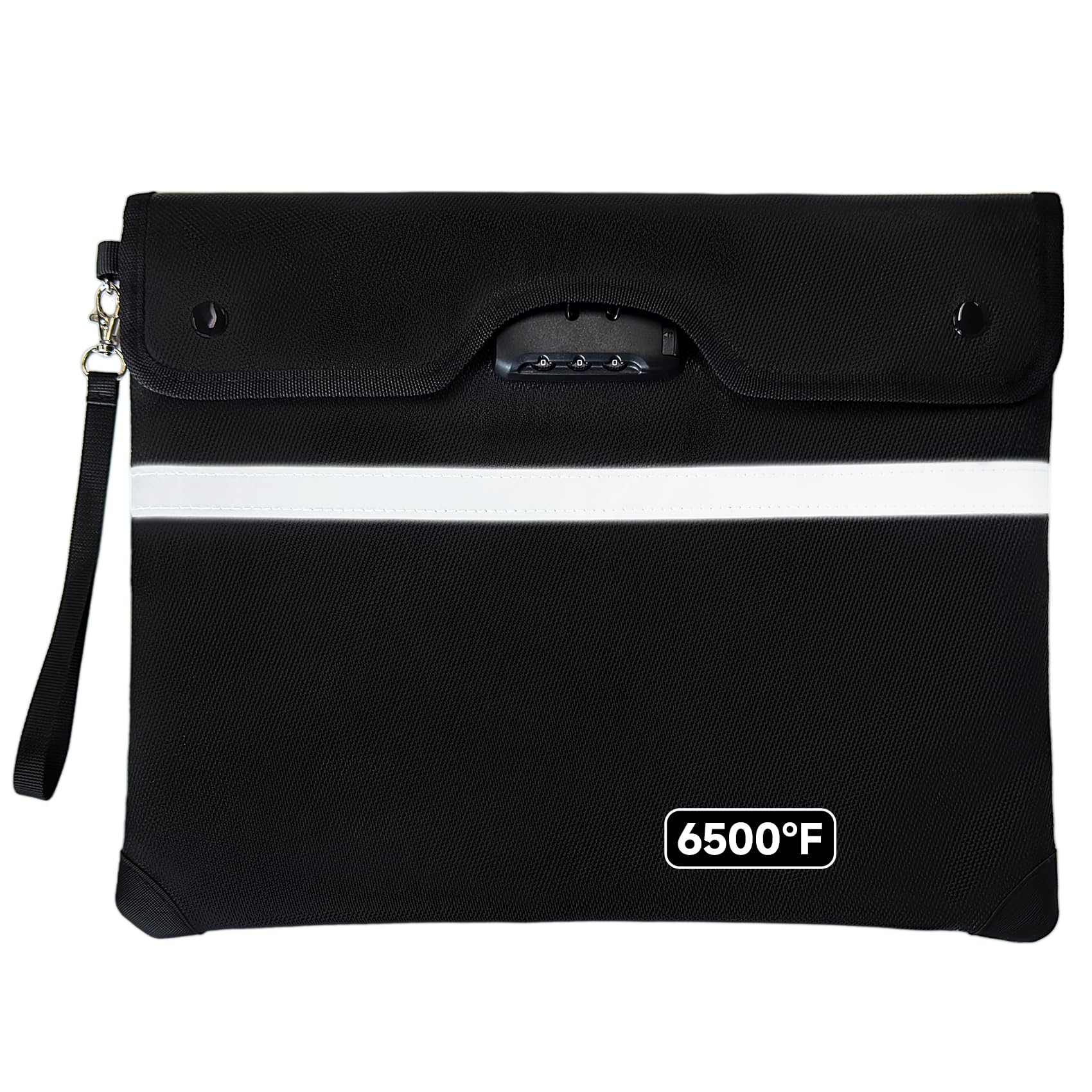 Photo 1 of [LOCKED WITHOUT COMBINATION TO OPEN IT] Fireproof Document Bag with Lock, 15x12 in Waterproof for Cash Passport