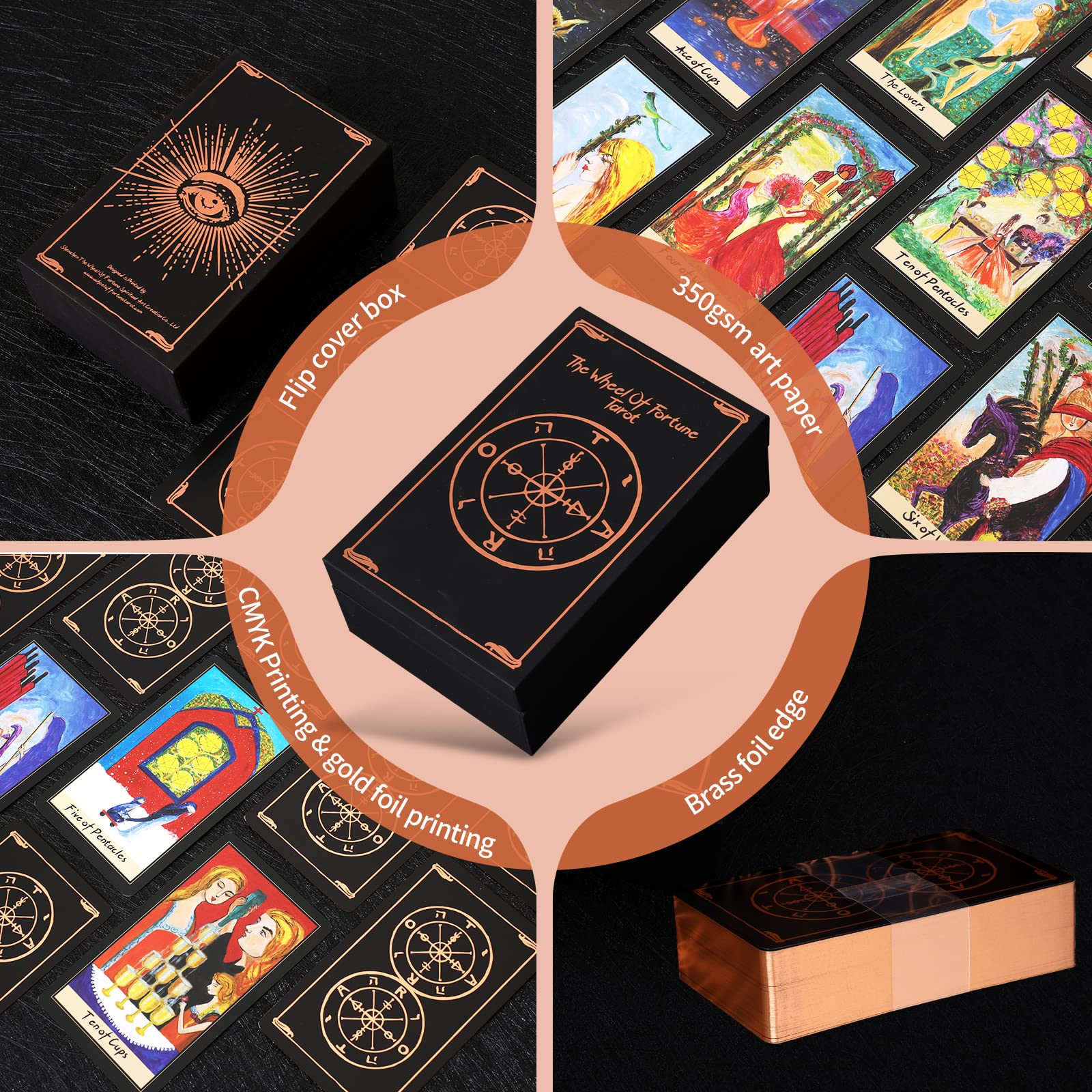 Amazon.com: Tarot Cards, Tarot Cards Deck, Tarot Decks, 78 Tarot Deck  Future Telling Game,The Soul Sparkle Tarot - Brass Gold Foil : Toys & Games