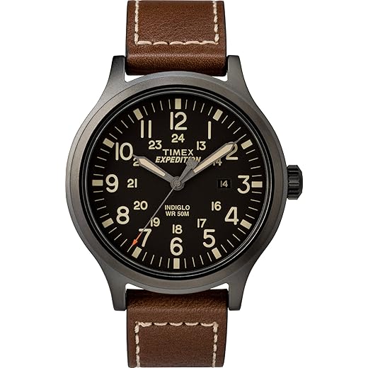 Timex Expedition Scout 40mm Men’s Analog Watch | Luminous Hands | Durable Comfortable Adjustable Strap | 24 Hour Time | Rugged Outdoor Watch | 50M Water Resistance