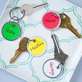 Avery Metal Rim Key Tags, 1.25" Diameter Tag, Metal Split Ring, Assorted Colors, 50 Tags (11026) – view 4