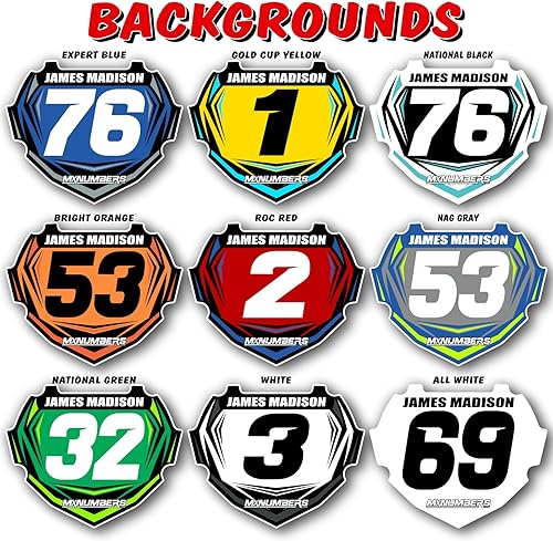 Miniatura 5 de Placa de caja BMX personalizada inserto, gráficos de carreras multicolor, fase 2 Junior y Senior