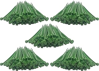 Bridas de 100 mm, color verde, 500 unidades, incluye caja de almacenamiento, PC24 Shop & Service