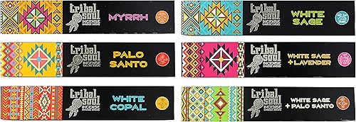 Tribal Soul Incense Smudge Sticks Premium Quality Incense Juego de 6 paquetes diferentes 3.17 oz en total