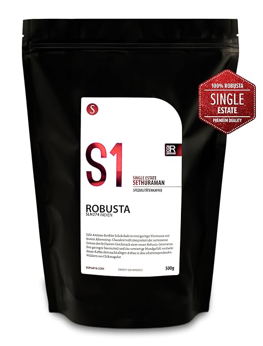 Sonsana S1 Robusta Kaffee Spezialität 100 sortenrein mild hoher Koffeingehalt
