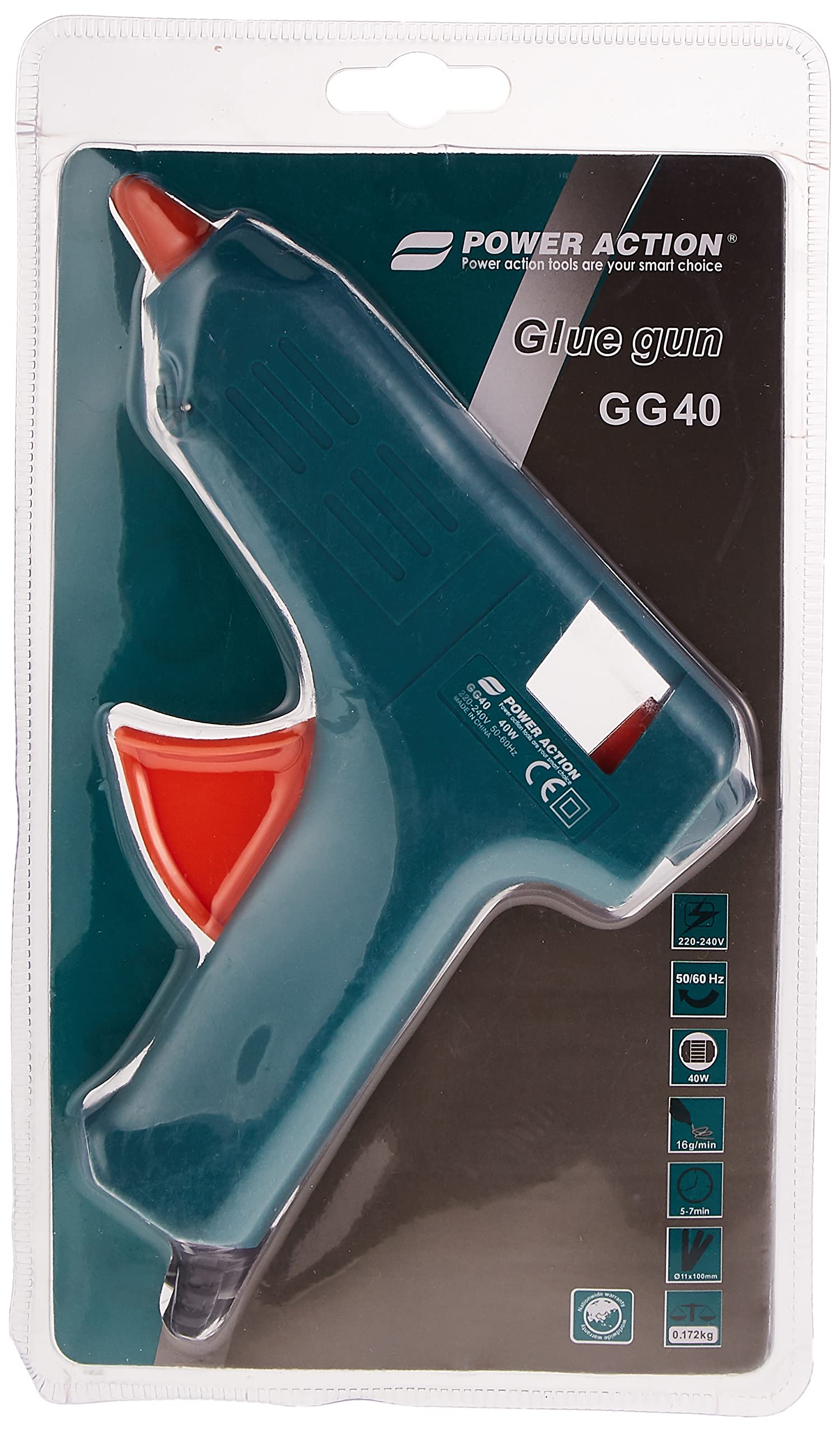Sulfar Power Action Power Action GG40 40W 110-240V Glue Gun with 2 Hot Glue Sticks Hot Melt Glue Gun Kit (Multicolor Gun)-image-31
