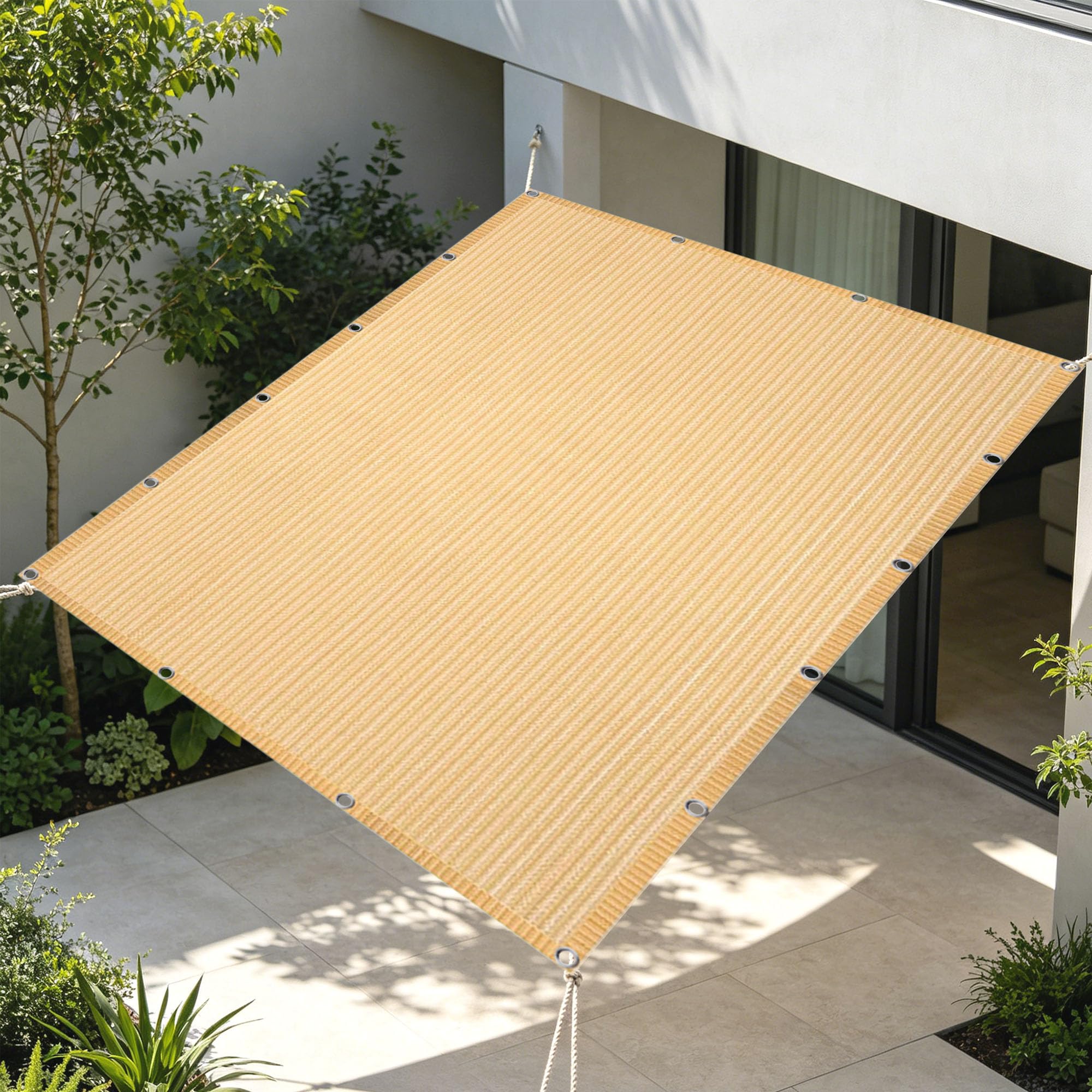 Couverture végétale de serre et brise vue de jardin crème 85 x 450 cm respirant