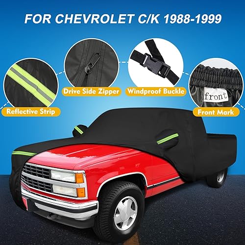 Miniatura 9 de QUNSUNUS - Funda impermeable para automóvil para VW Bus T1 T2 T3 1950-1992, fundas exteriores con cremallera, cubierta exterior completa para todo