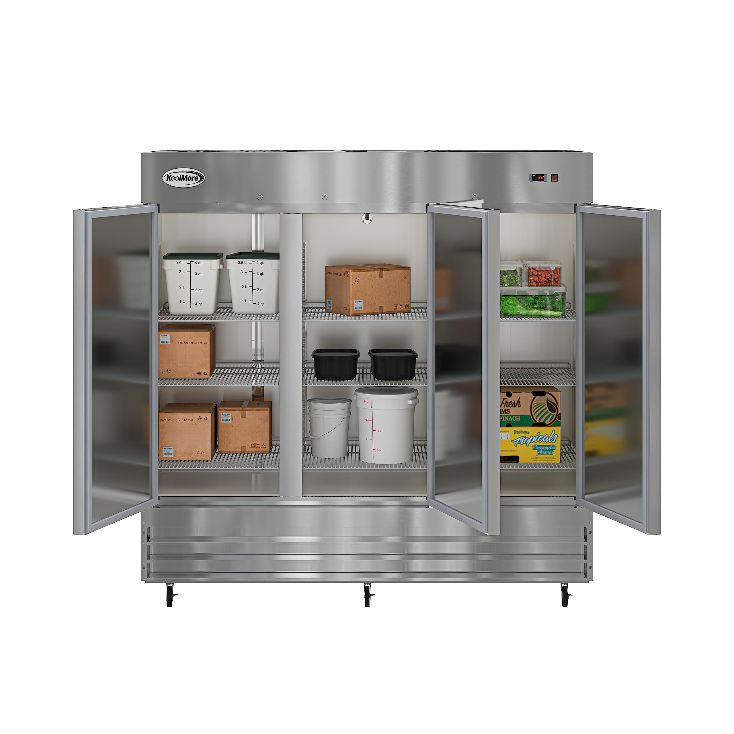 KoolMore 80 Three-Door Commercial Reach-In Refrigerator