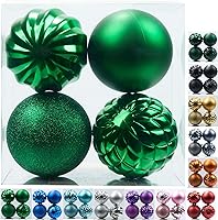 Vista 44 de Emopeak - 24 mini bolas para árbol de Navidad, irrompibles, bolas colgantes para decoración de fiestas, bodas y festividades, de 1.2 pulgadas