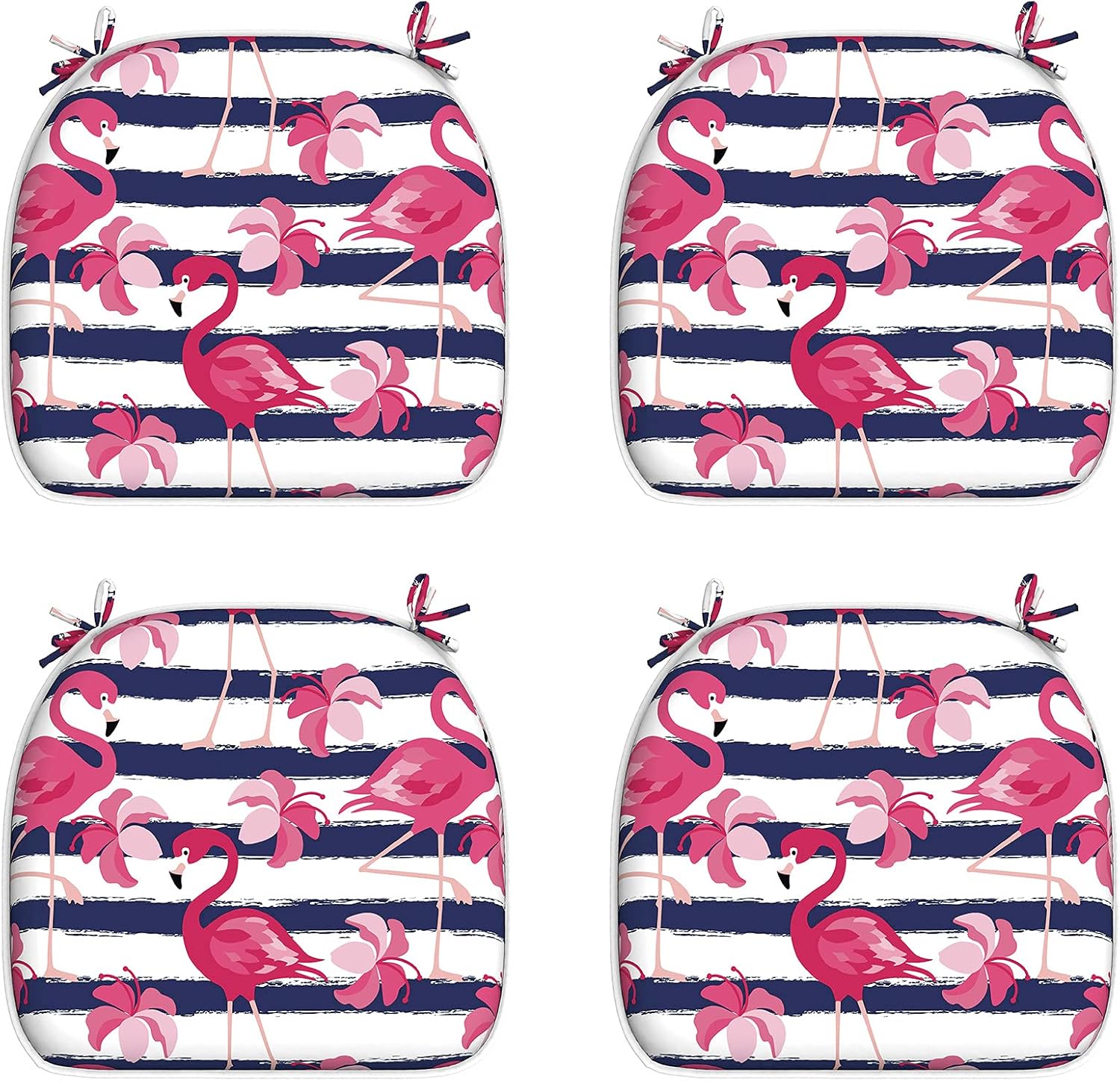 LVTXIII Outdoor/Indoor Seat Cushions Patio Chair Pads with Ties, Water-Repellent Chair Cushions for Home Office and Patio Garden Furniture Decoration 16”x17”, Blue Pebble, Set of 4 : Garden & Outdoor