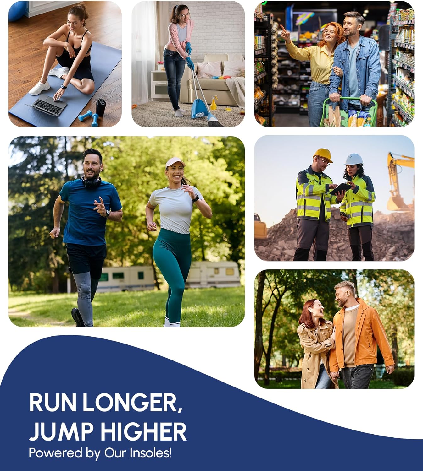 Plantar Fasciitis Insoles for Men Women,High Arch Support for Pain Relief,Shoe Inserts Orthotic for Flat Feet,Work Boot Insoles for Shock Absorbing Inserts (Fit for Standing All Day) BG-XS - Image 5