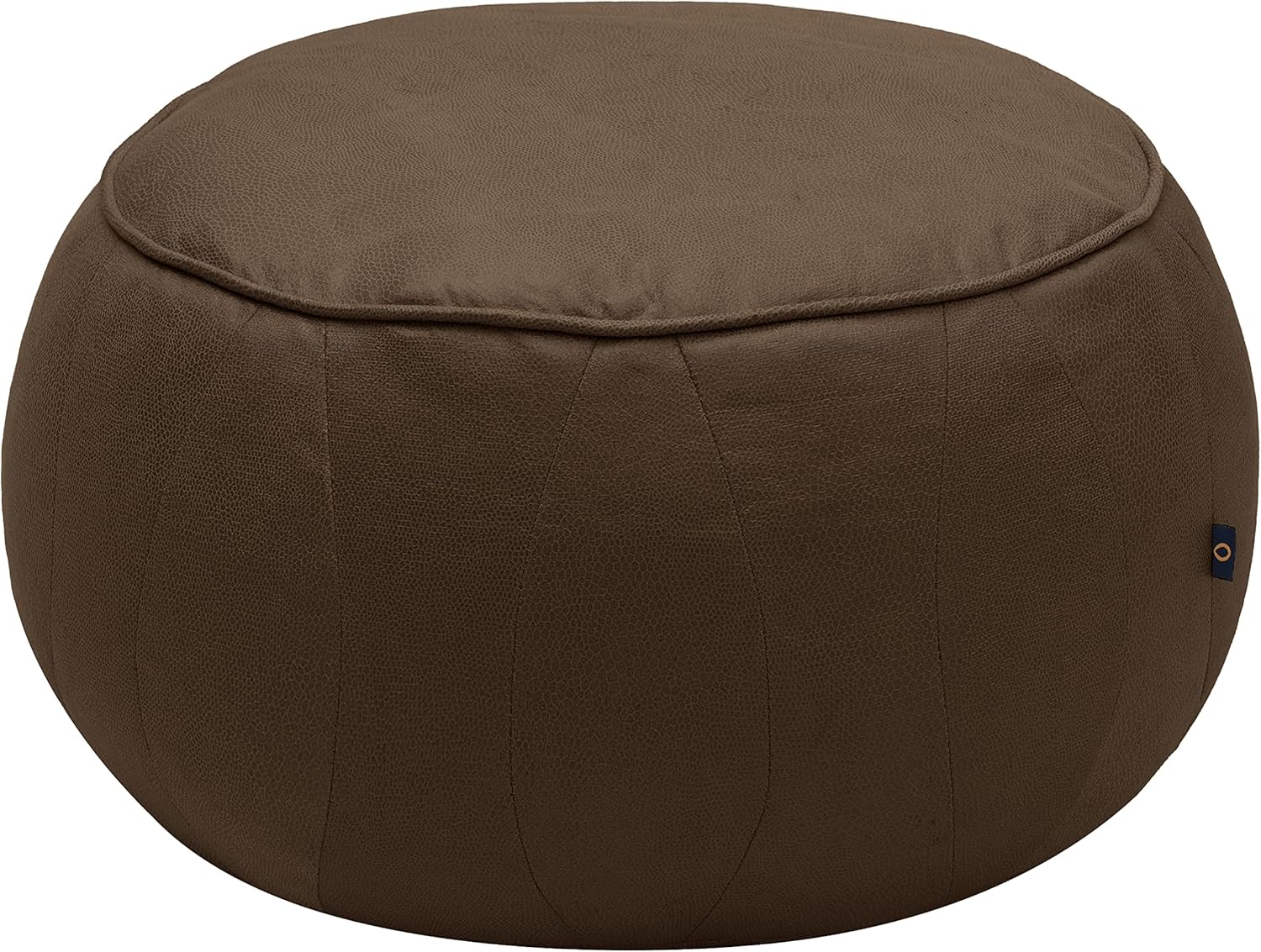 Loft 25 Round Bean Bag Footstool Pouffe SuperSoft FauxLeather