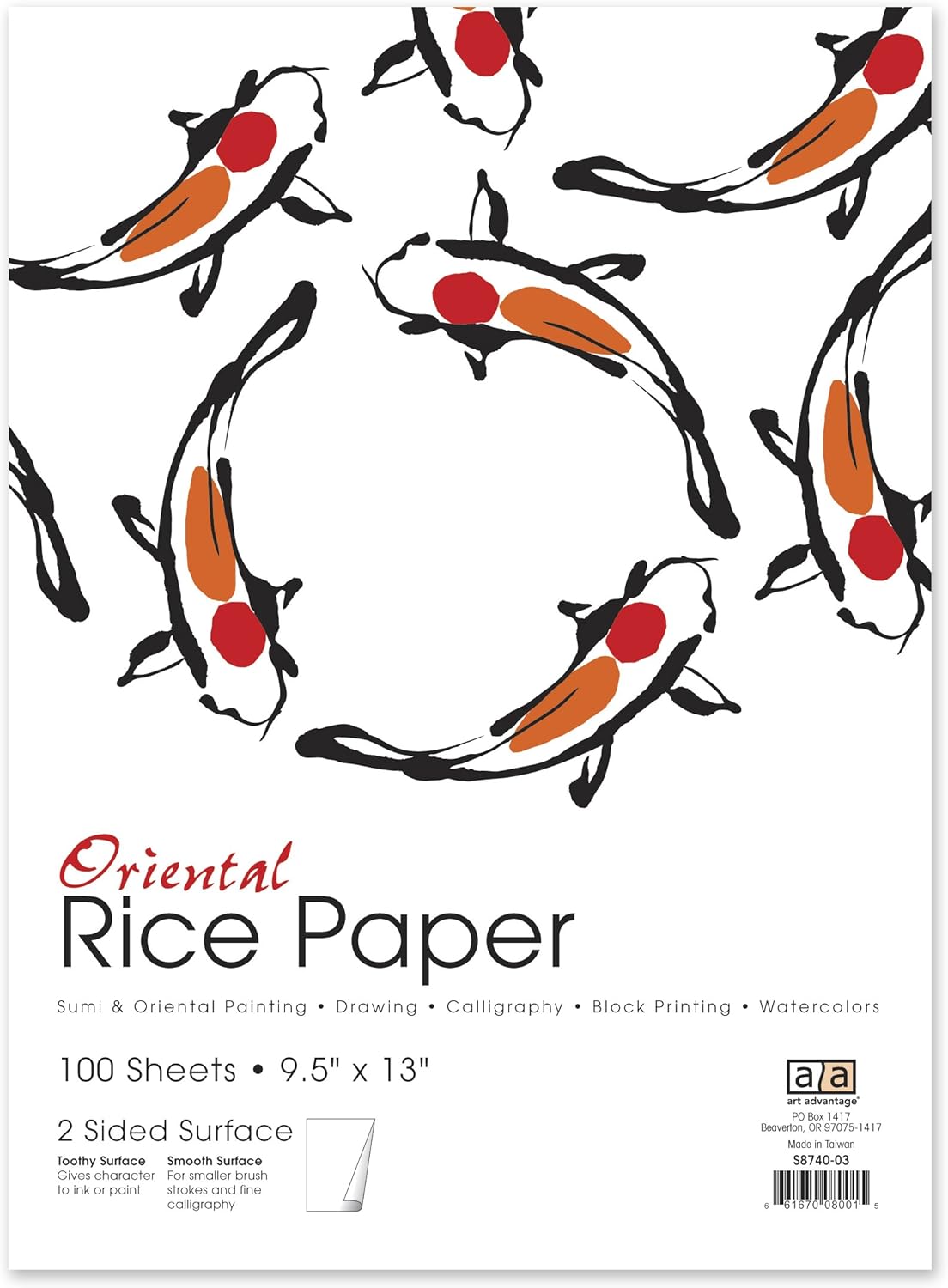 Art Plain white Rice Paper 200 sheetsPack 2 No P909 Oriental Loew Cornell Art Paper Drawing