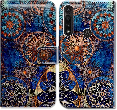 Bcov Case for Moto G Power 2020,Motorola G Power case, Gorgeous Colours Circle Mandala Leather Flip Case Wallet Cover with Card Slot Holder Kickstand for Motorola Moto G Power