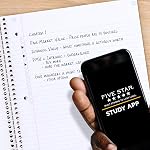 Five Star Spiral Notebook + Study App, 1 Subject, College Ruled Paper, 8-1/2" x 11", 80 Sheets, Fights Ink Bleed, Water Resistant Cover, Soft Petals Blue (820441F-ECM)