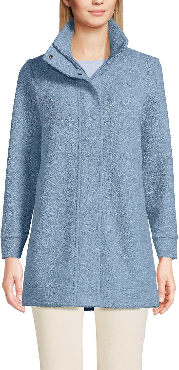 Lands' End Boucle Fleece Coat