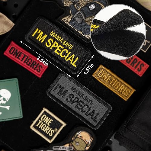 Miniatura 3 de OneTigris Parche táctico, divertido bordado moral, parche de insignia, cierre de apliques, emblema de gancho y bucle Molle para cascos, sombreros,