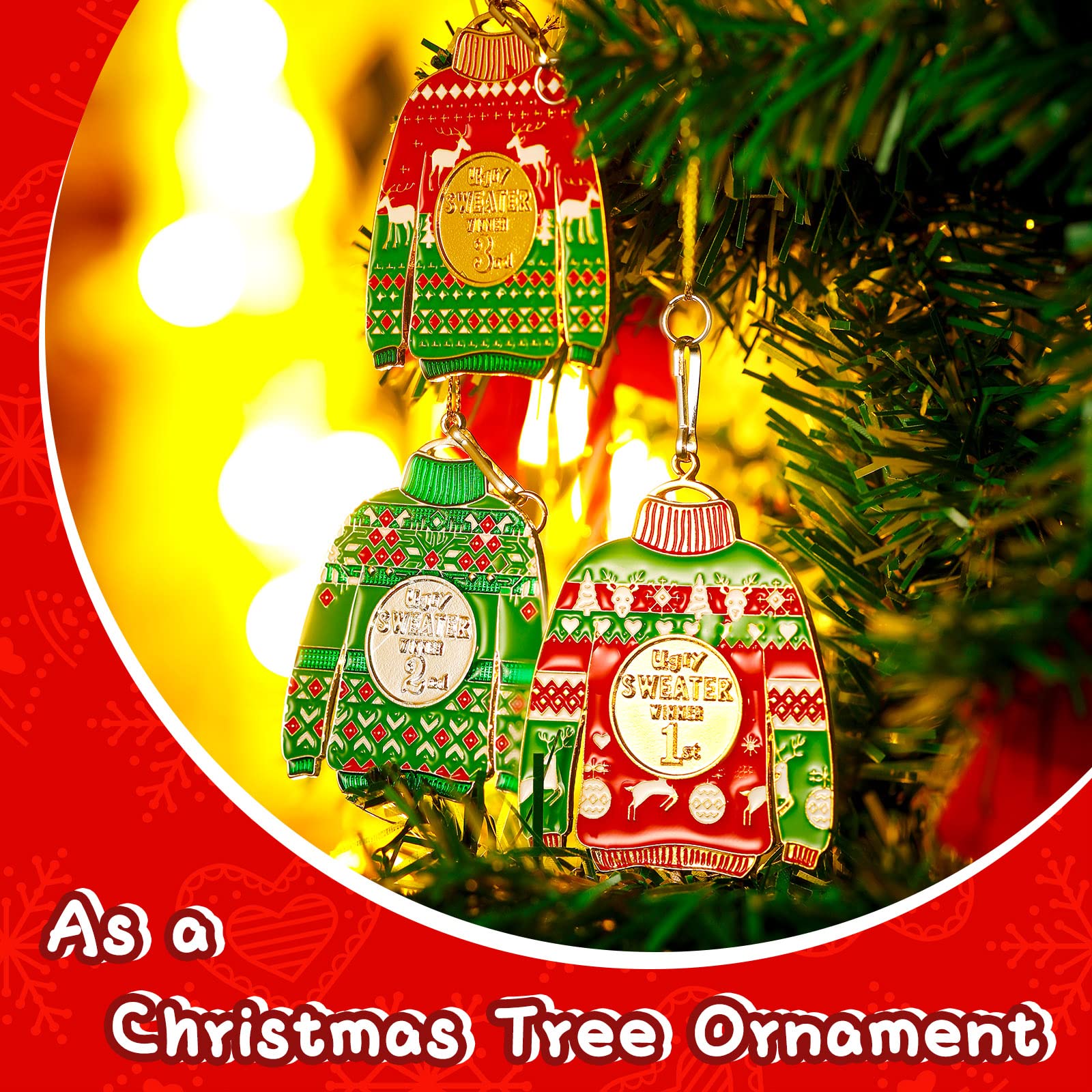 Karenhi Weihnachts-Pullover-Medaillen - Für Den Hässlichsten Weihnachtspulli