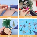 120pcs Sticks de colle chaude d'or métallisé Mini - 4 x 0.27in Adhésif EVA Bâtons de colle chaude en vrac pour la réparation de la dent de voiture, la réparation à domicile de timbres DIY Projets d'art Bonding Bois Papier de verre Décoration en plastique