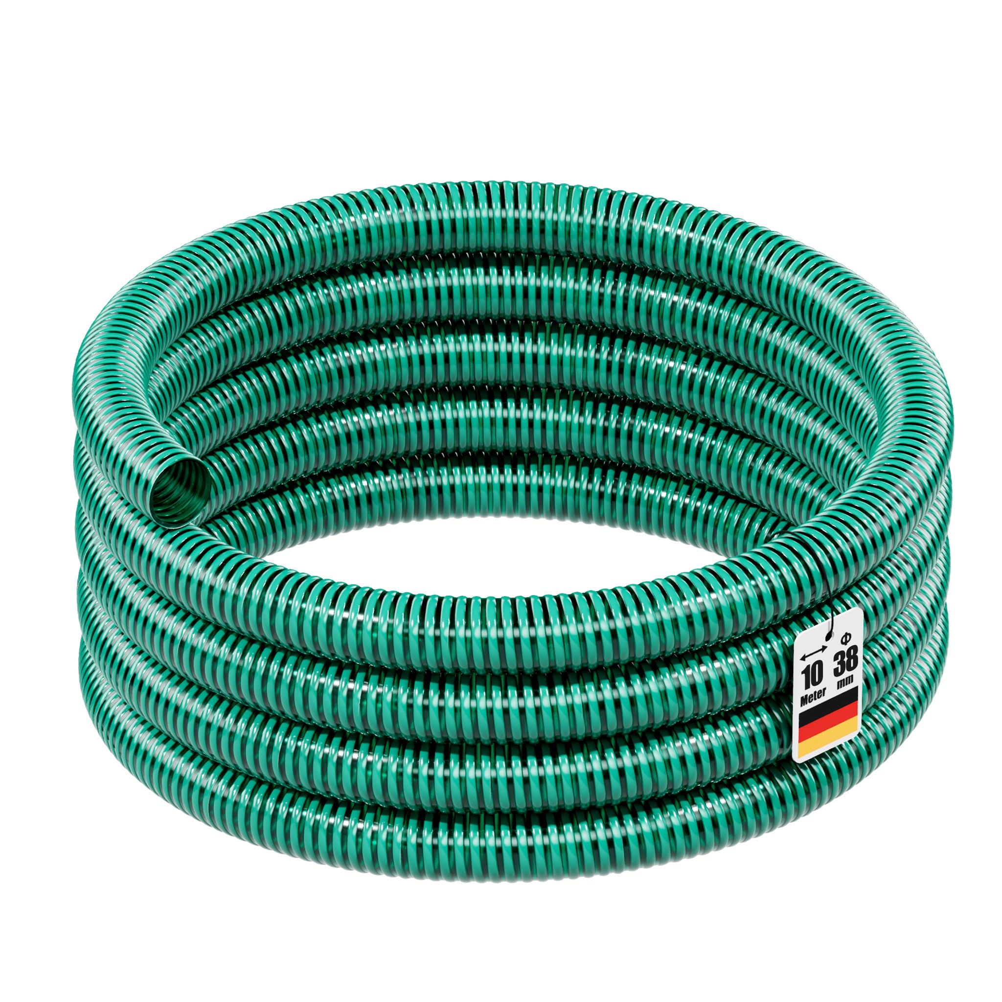 10m Suction Hose Pressure Hose 1 1/2 Inch (38mm) - Made in Europe