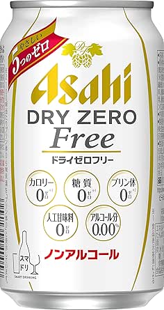 Asahi Dry Zero Alcoholic (Non-Alcoholic 11.8 fl oz (350 ml) x 24 Cans)