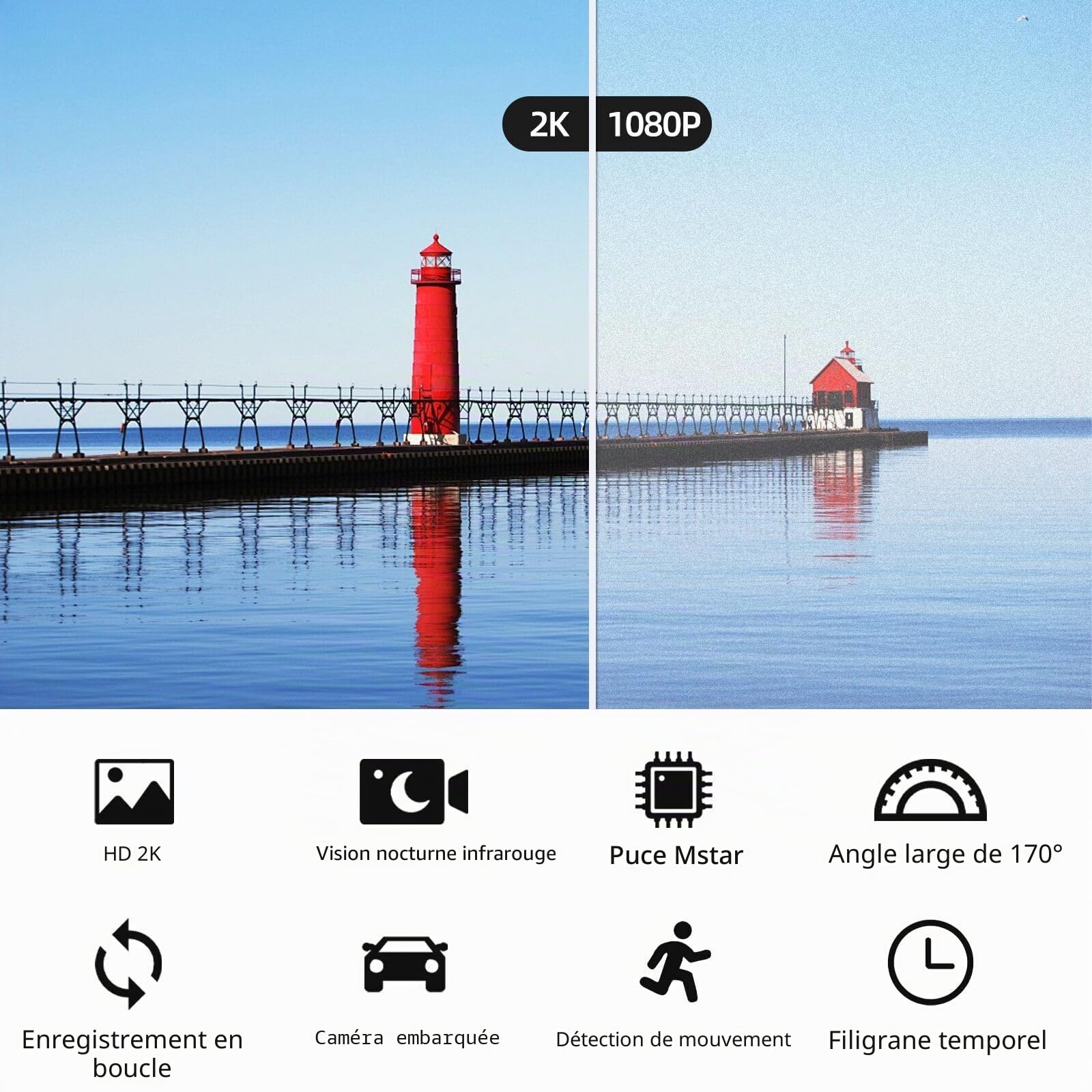CAMMHD 1440P YX1 Camera Pieton HD 12 Heures Caméra de Corps avec Vidéo et Audio Body Cam Vision Nocturne pour l'application de la Loi Sécurité Voyage (Carte Non Incluse)