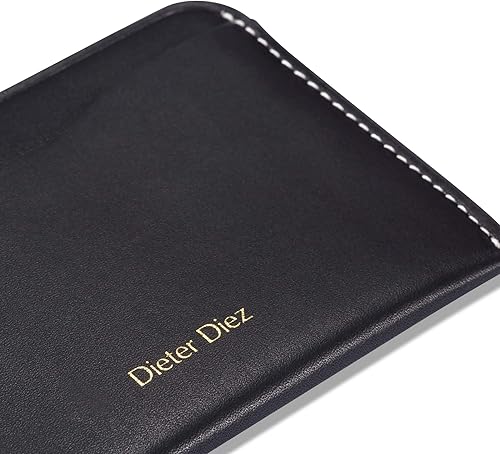 Miniatura 6 de HISCOW Tarjetero plegable delgado minimalista - Piel de becerro italiana, Negro -, Minimalista