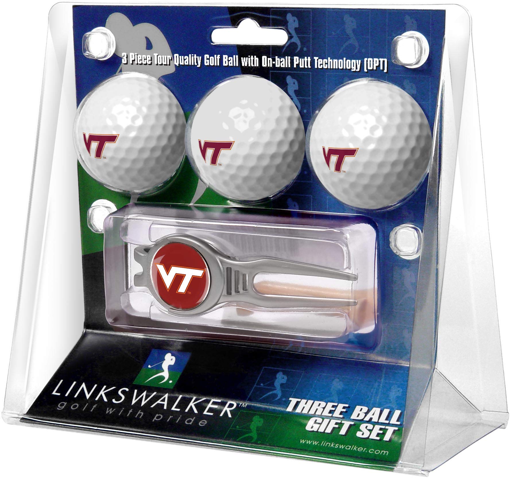 LinksWalker NCAA Unisex Kool Tool with 3 Pack Golf Balls