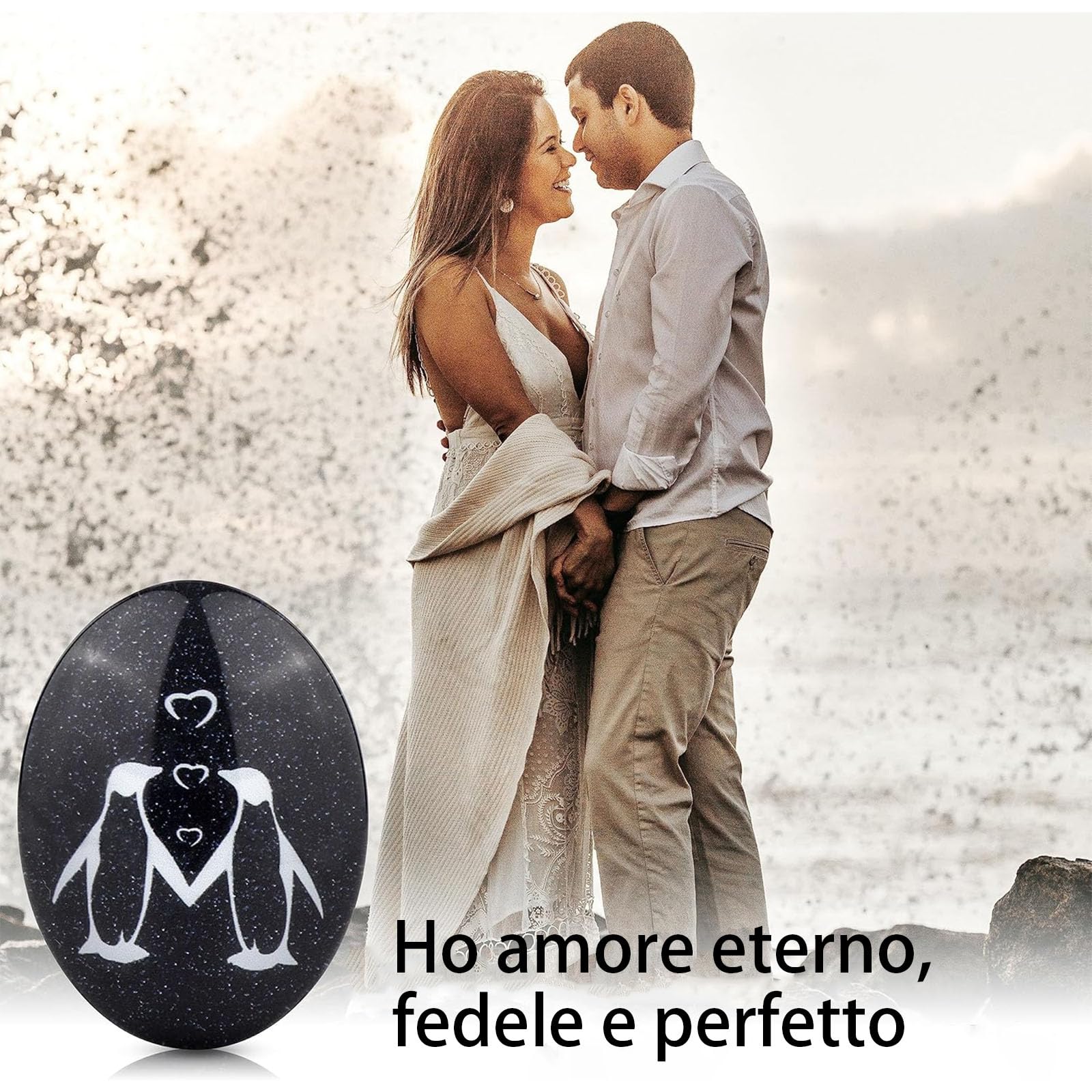 Targa A Cuore In Acrilico KATIMI Con Pinguini - Regalo Romantico Per Coppie, Anniversario Di Matrimonio, Fidanzati, Marito E Moglie