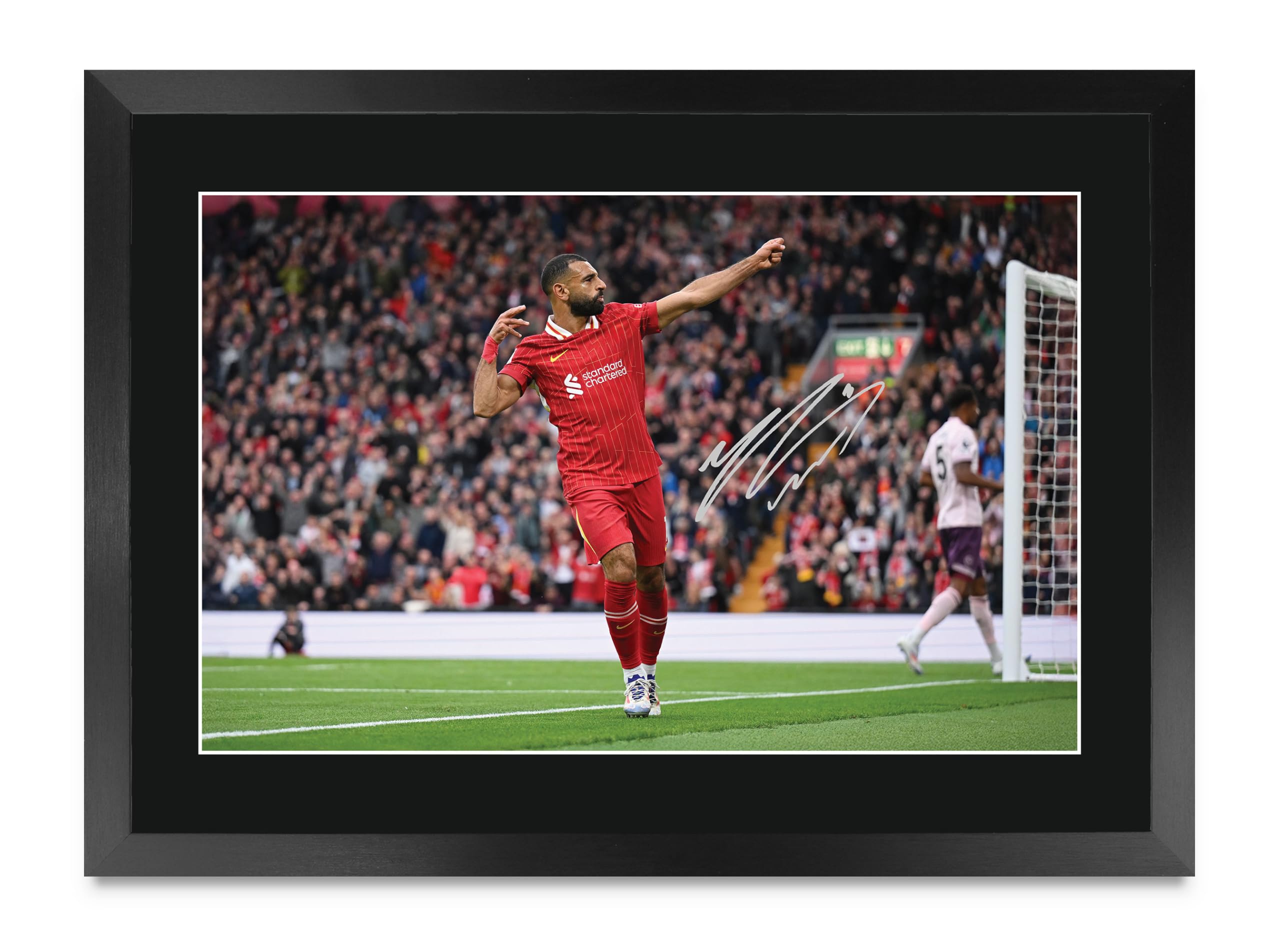 HWC Trading Mo Salah Gifts Printed Signed Autograph Picture for Football Fans and Supporters (ID-000022) - A3 Framed — image 1