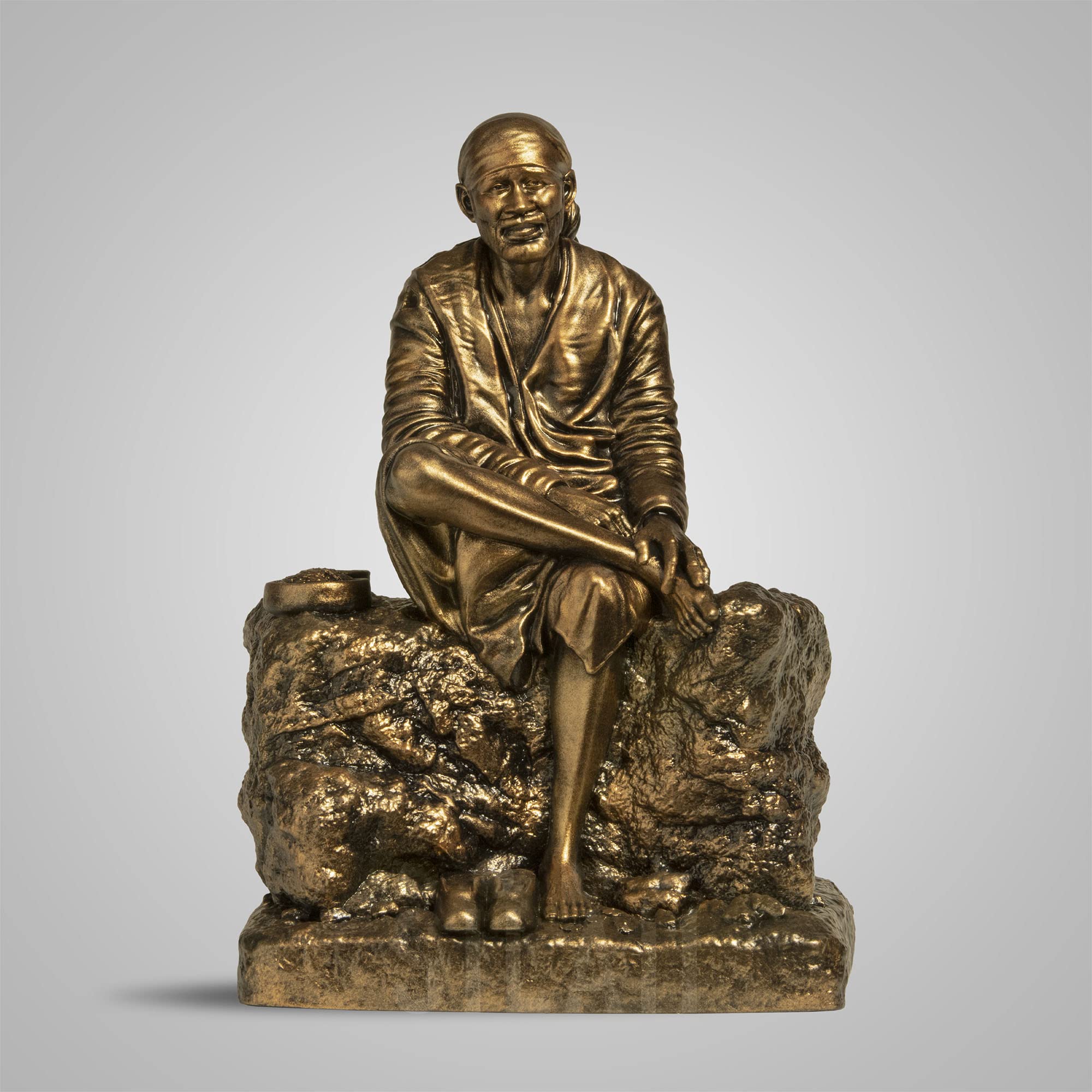 Shirdi Sai Baba Sculpture - Antique Bronze -1
