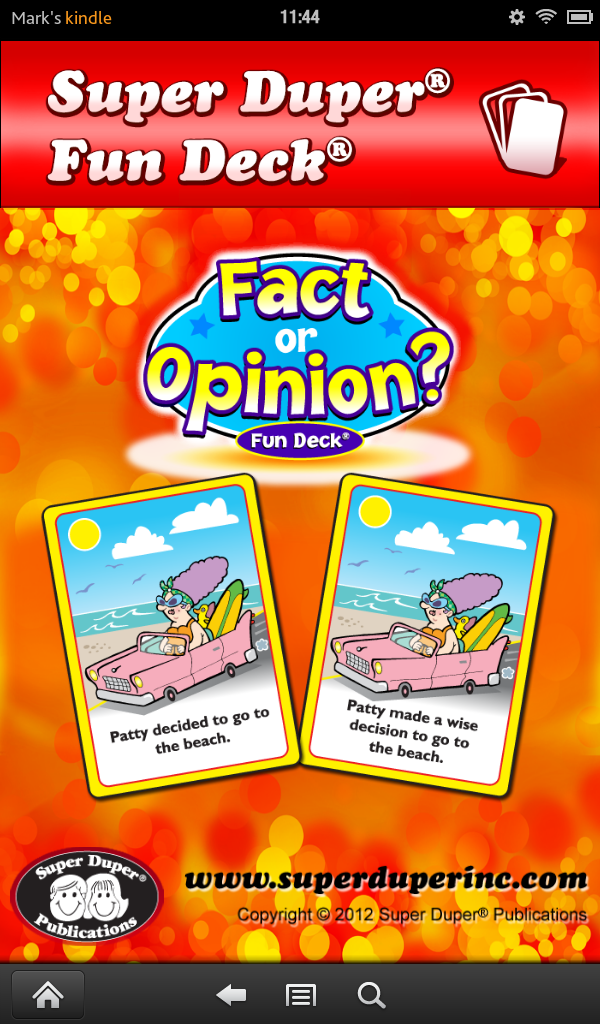 Fact or Opinion? Fun Deck:Amazon.co.jp:Appstore for Android